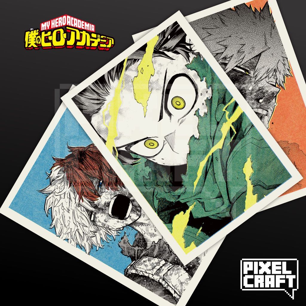 BOKU NO HERO ACADEMIA โปสเตอร์ติดผนังตัวละครอนิเมะ ( Manga Ver.) ขนาด - A3