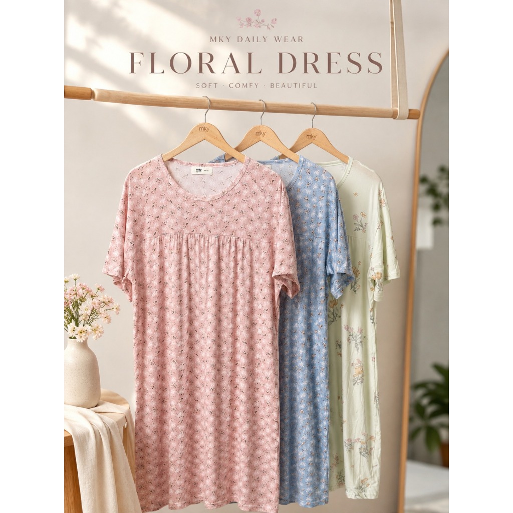 MKY CLOTHING DRESS BABYDOLL MOTIF ชุดราตรีผู้หญิง