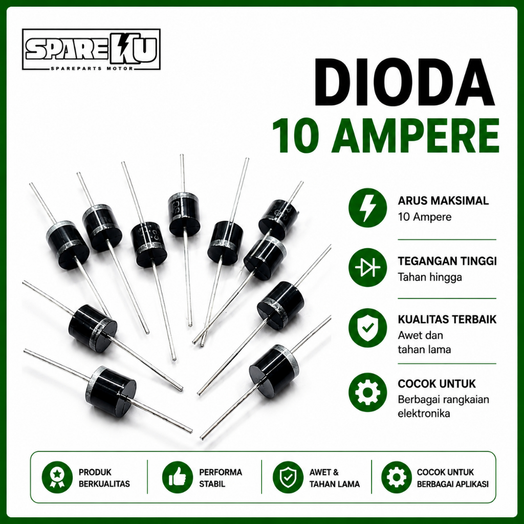 ต้นฉบับ 10 AMPERE DIODE ORIGINAL 10A RECTIFIER 1000VOLT DIODE