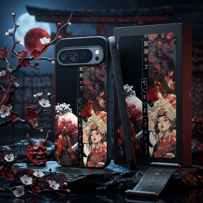 เคสไฮบริด Google Pixel 10 9 8 7 6 5 4 3 8a 7a 6a 5a 4a 3a Pro XL การออกแบบระดับพรีเมียม Oni Geisha A