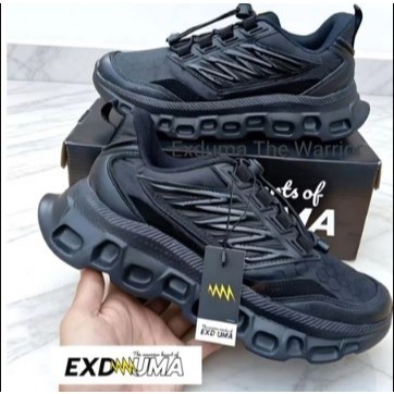 EXDNUMA The Warrior รองเท้าผ้าใบสีดําพื้นหนาลําลองขนาด 41