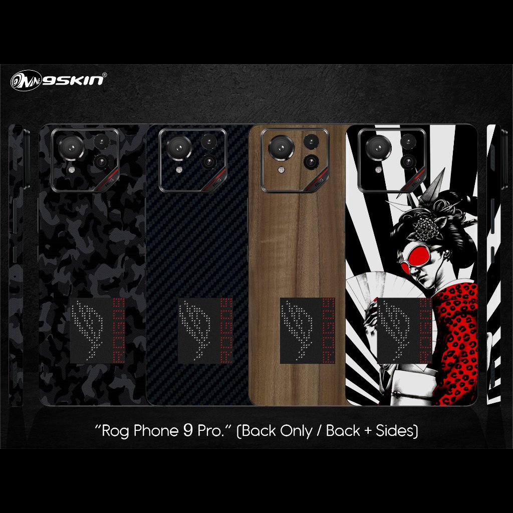 9skin Rog Phone 9 Pro Back Case Skin Custom Carbon Leather Special Texture
