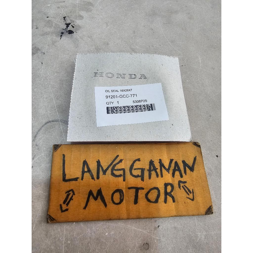 ซีลน้ํามันยาง MAGNET MAGNET RIGHT BEAT VARIO SCOOPY SPACY 16X26X7 91201GCC771 เดิม