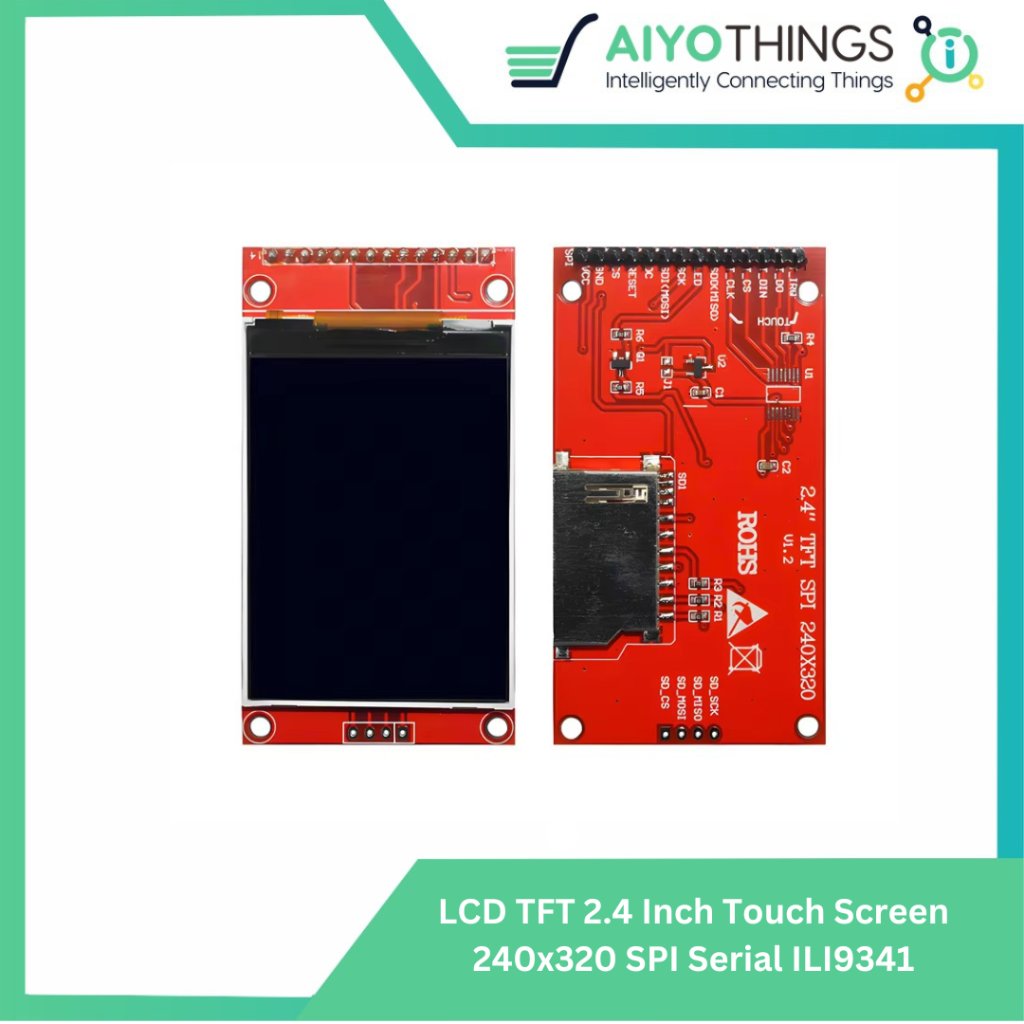 LCD TFT หน้าจอสัมผัส 2.4 นิ้ว 240x320 SPI Serial ILI9341