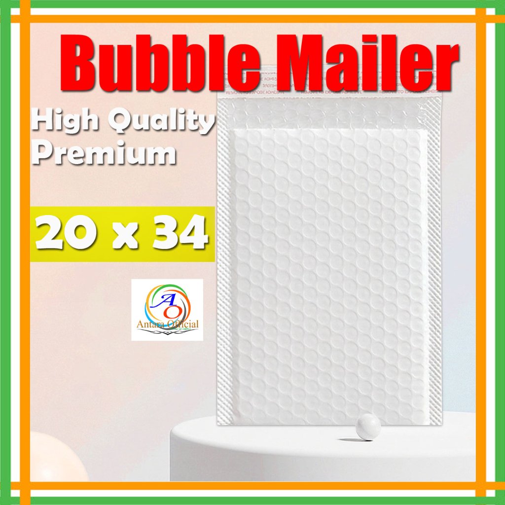 White Bubble Mailer 20x34 cm Premium Grade A คุณภาพดี Polybubble Envelope packing Online Shop