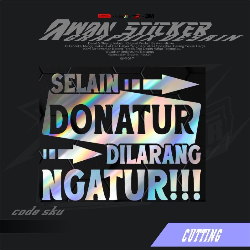 สติ๊กเกอร์ JAMAN DOONATUR ห้ามโปรดปราน!!! เหมาะสําหรับรถจักรยานยนต์รถยนต์และอื่นๆ