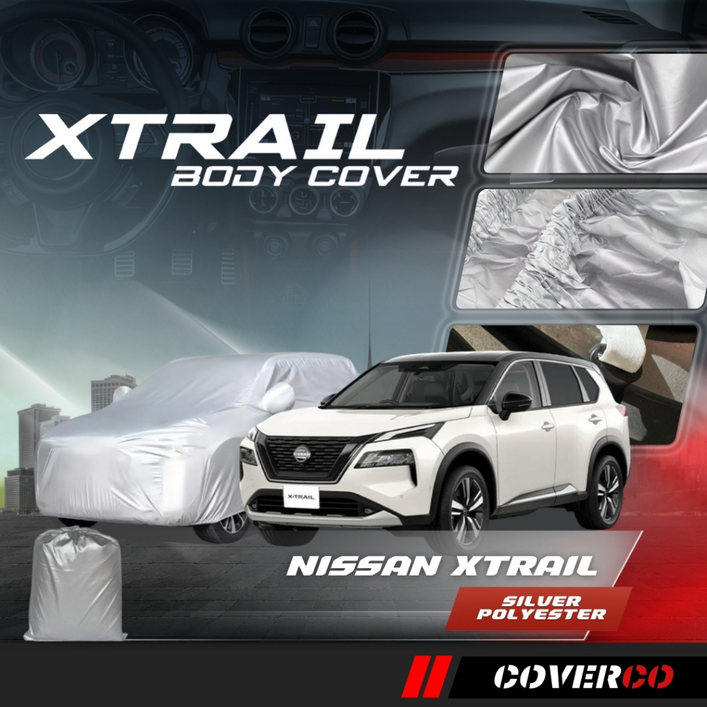 Xtrail Car Body Cover Xtrail/Xtrail t30/t31/Sterraneo/panther/innova Silver โพลีเอสเตอร์ ผ้าคลุมรถ