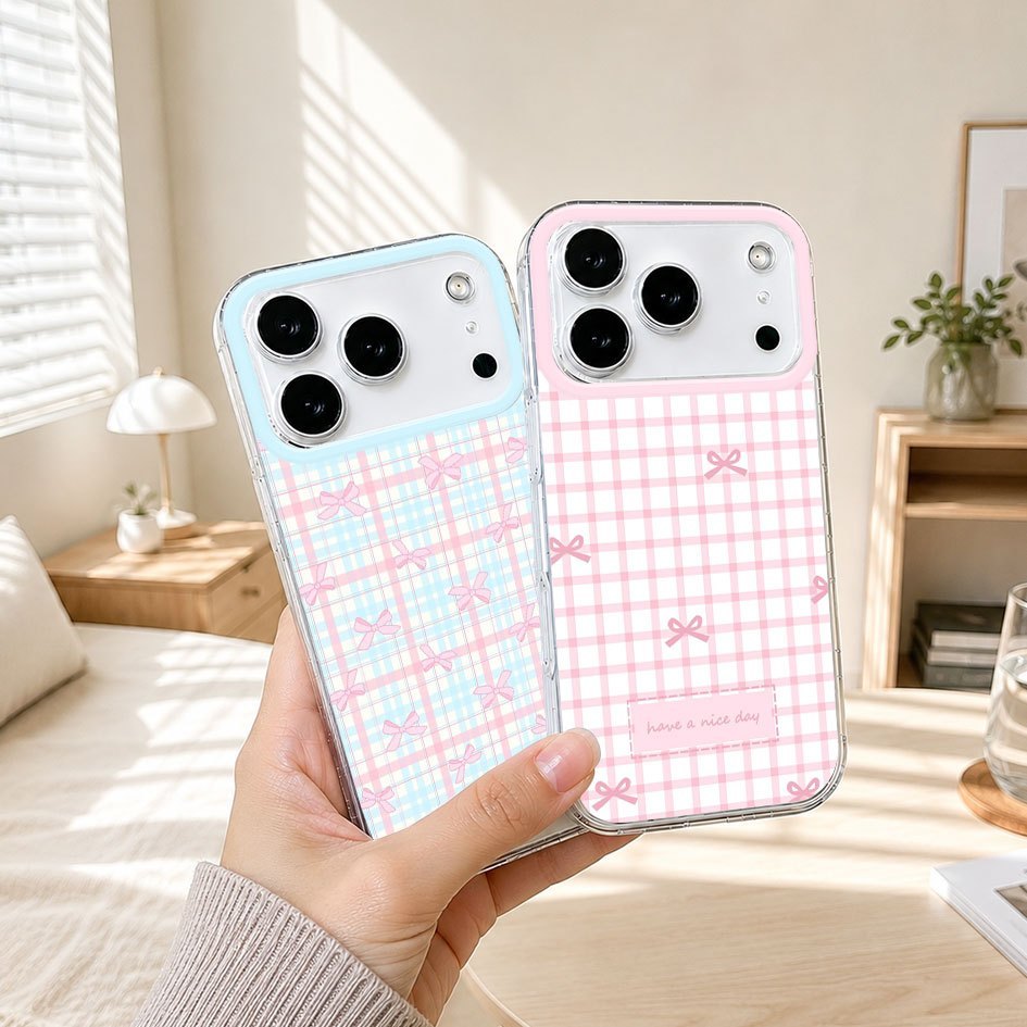 SOFTCASE CLEAR CASE CLEAR PINK RIBBON MOTIF PREMIUM PRO CAMERA COMPATIBLE สําหรับ ITEL A100C CITY 10