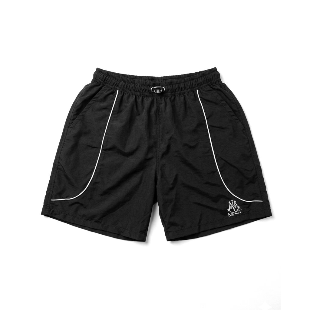 Mnst Boardshort Nylon Cringkle Black Aslan