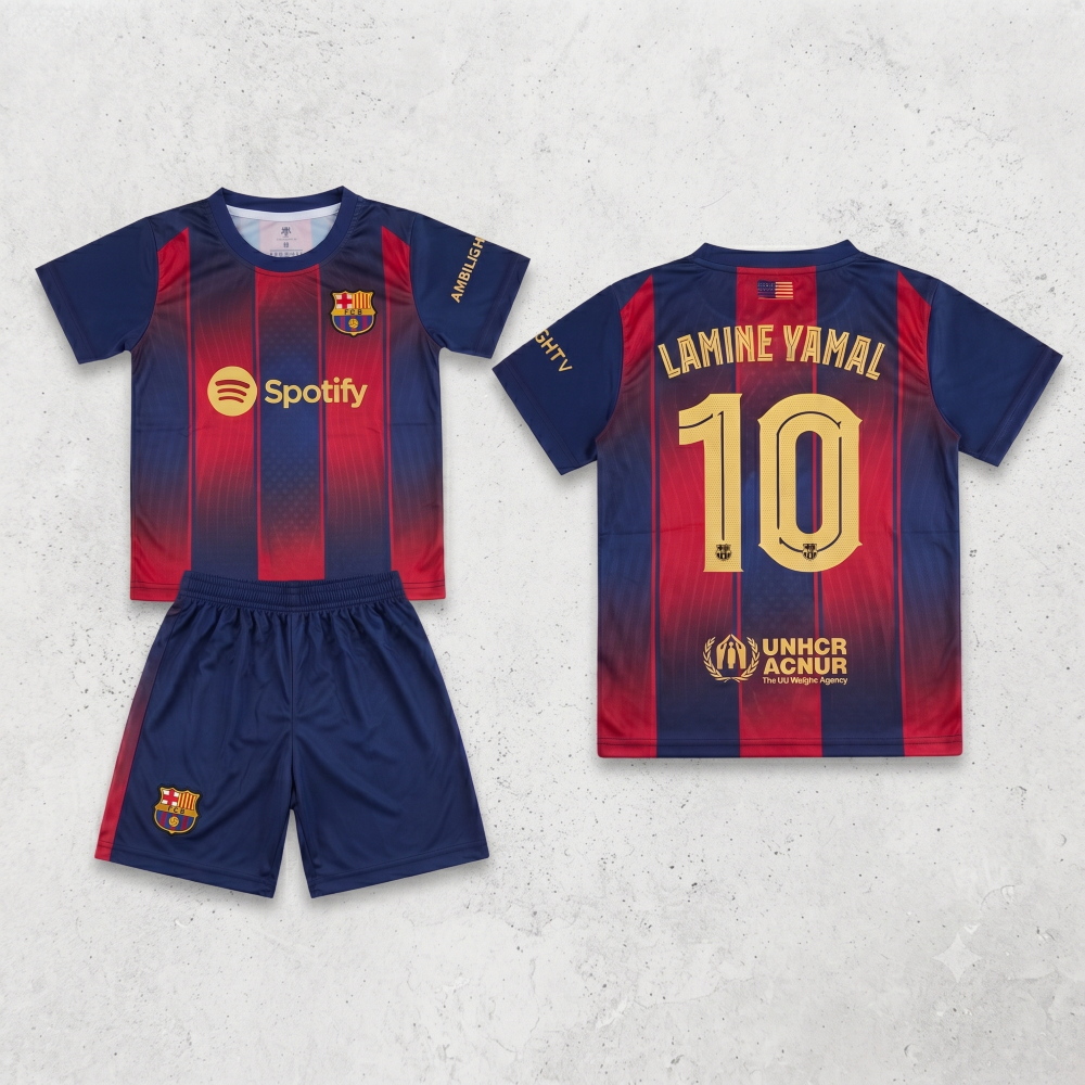 LAMINE YAMAL FOOTBALL JERSEY SET/ BARCA PRINTING FOOTBALL SHIRT/LAAME YAMAL JERSEY SET/PEDRI JERSEY