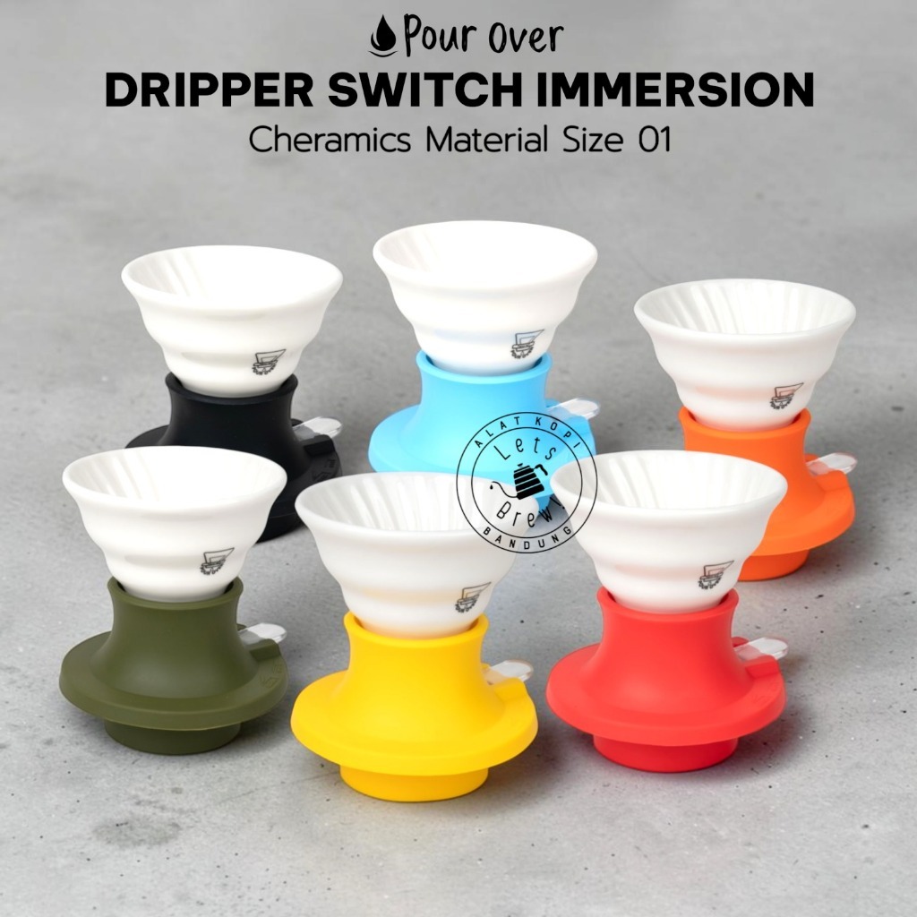 Pour Over Dripper Switch Immersion Ceramics 01 (1-2 ถ้วย) White Dripper / Switch Dripper / Coffee Dr