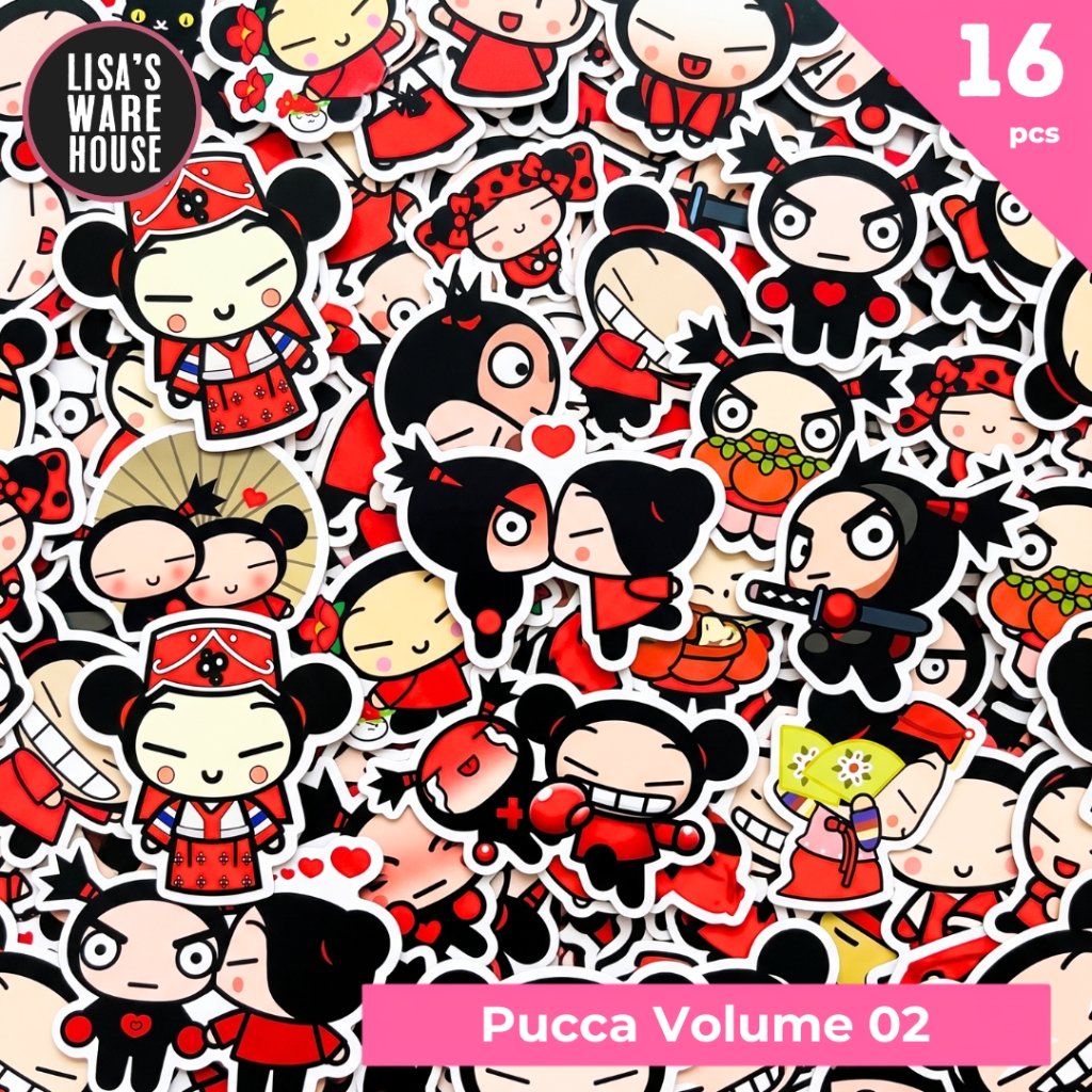 สติ๊กเกอร์ Pucca & Garu 16 ชิ้น เล่ม 02