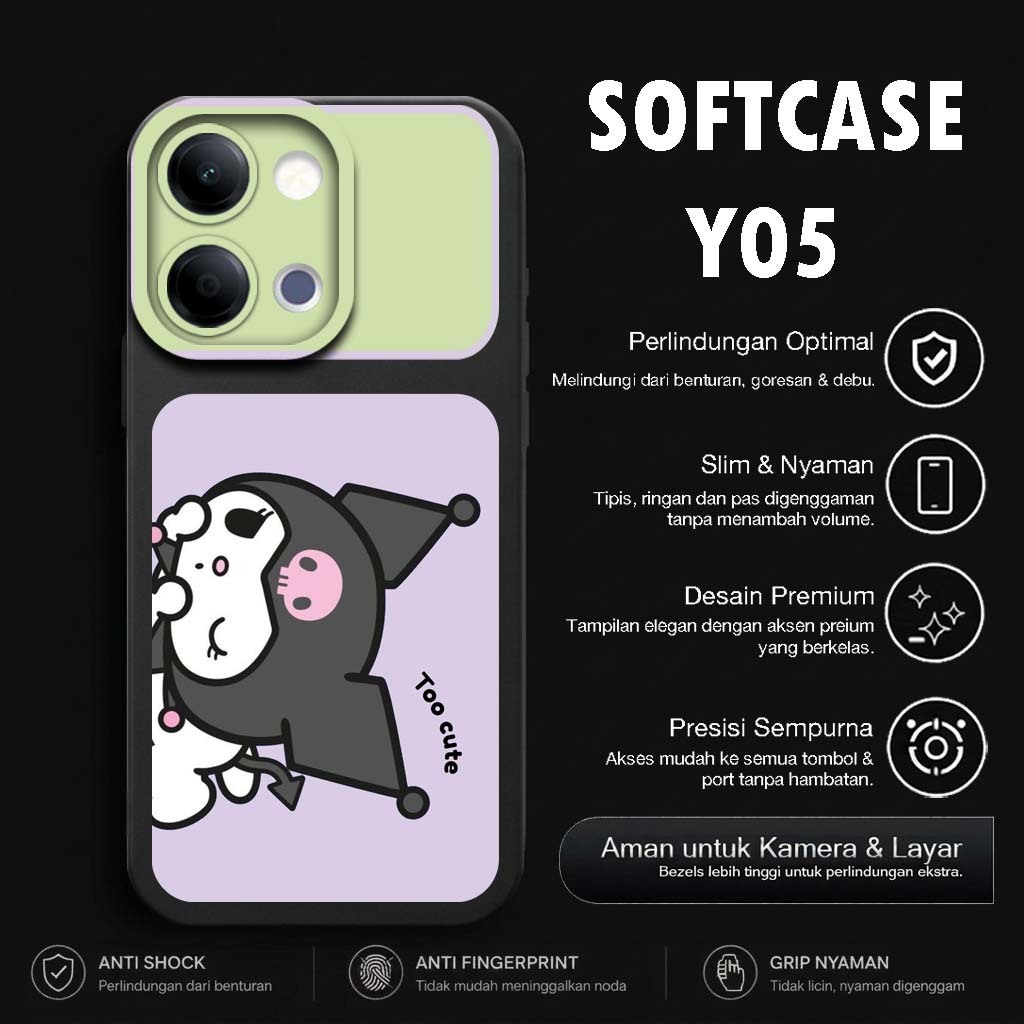 HP Macaron Softcase Motif สําหรับ VIVO Y05 - เคสโทรศัพท์ VIVO Y11D - ฟิล์มกันรอยโทรศัพท์ VIVO Y05 - 