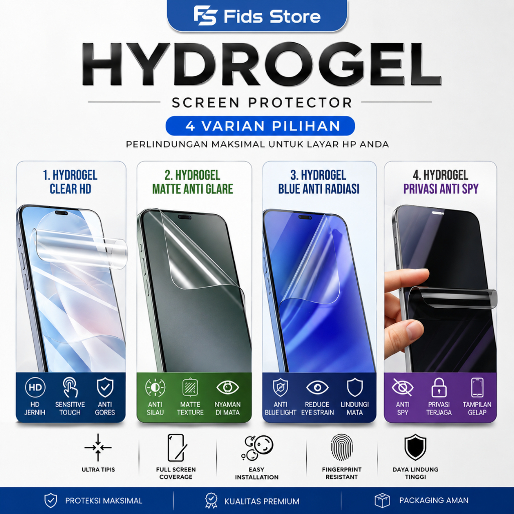 LAYAR FIDS STORE - หน้าจอไฮโดรเจลป้องกันรอยขีดข่วนสําหรับ OPPO Series ทุกประเภท