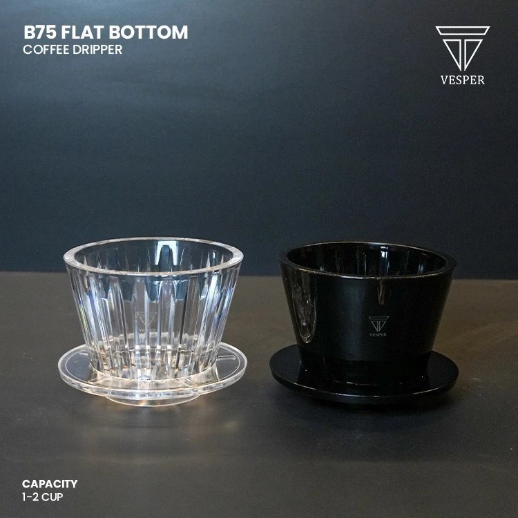 Vesper Flat Bottom Dripper B75 Fast Flow 1-2 ถ้วย