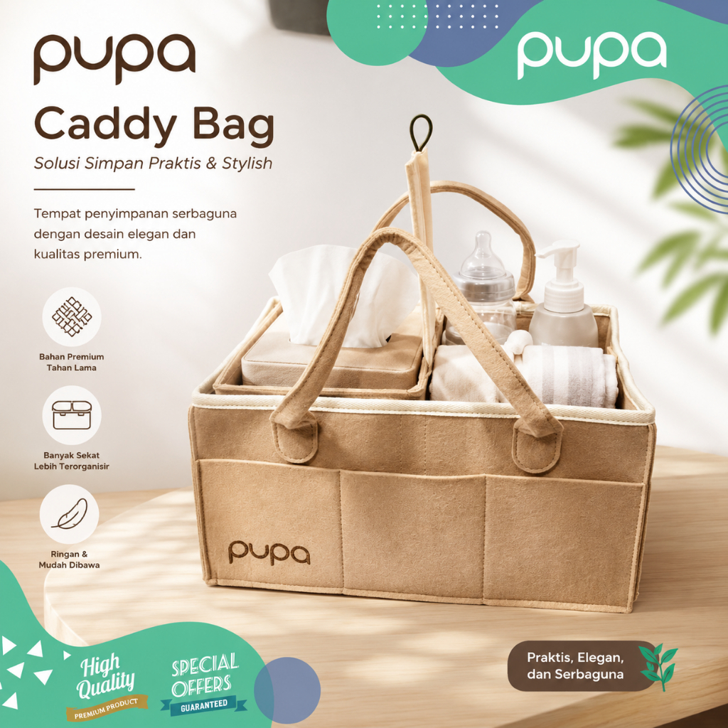 CADDY Baby BAG + LID / FELT DIAPER CADDY / Baby COVER BAG Baby Multifunctional Portable Baby BAG / D