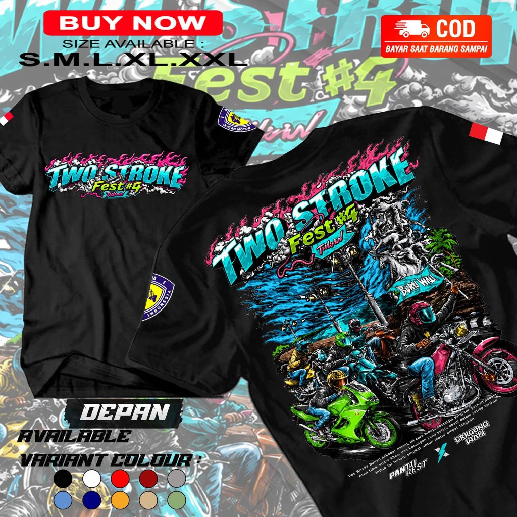 TWO STROKE FEST SERIES 4 TUBAN เสื้อยืด TWO STROKE FEST SERIES 4 TUBAN