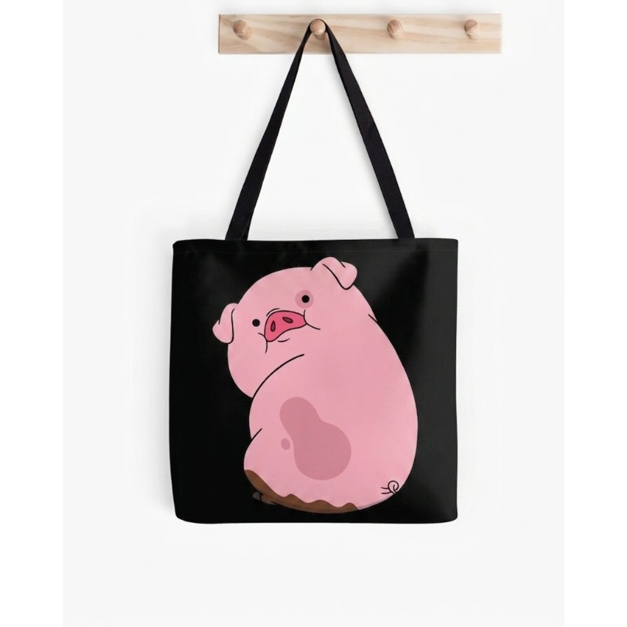 กระเป๋าโท้ต Gravity Falls waddles สีดํา