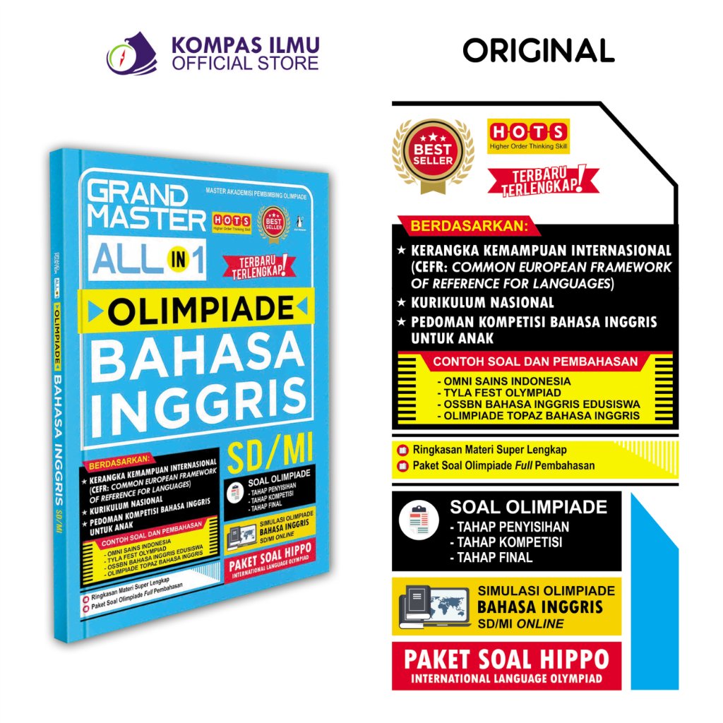 หนังสือ OSN ล่าสุด Grand Master OSN ภาษาอังกฤษ Olympiad Elementary School MI Olympic Question Bank