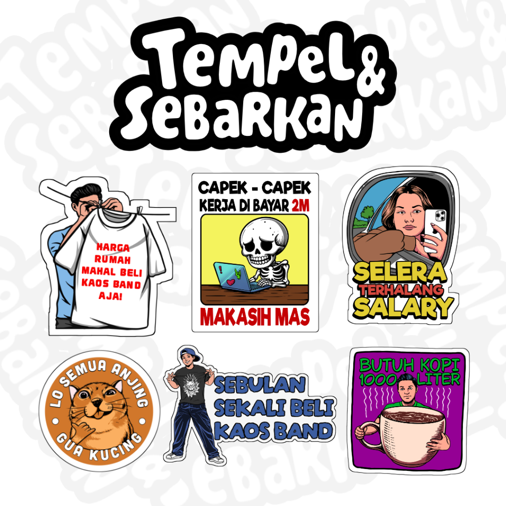 สติ๊กเกอร์ Work Life Gen Z VOL.3 – Work Capek Edition Vol.2| ไวนิลกันน้ํา | เคเรสนาสตูดิโอ