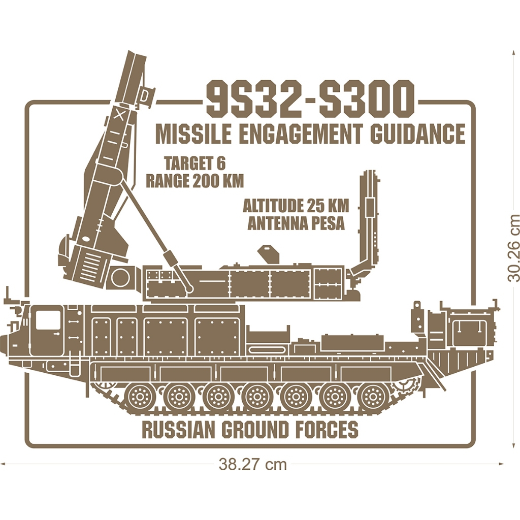 9S32 - S300 Missile Guidance (สติ๊กเกอร์ตัด)