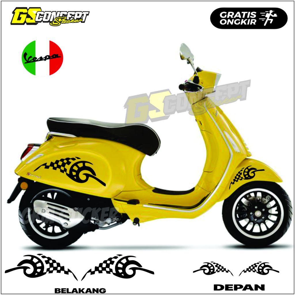 สติ๊กเกอร์ Vespa Matic / สติ๊กเกอร์ Tribal / Vespa Matic 150 สติ๊กเกอร์ติดมอเตอร์ไซค์ / Piaggio Vesp