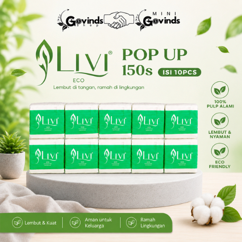 Livi Pop Up ทิชชู่อเนกประสงค์ 150s livi table Tissue pop up Tissue
