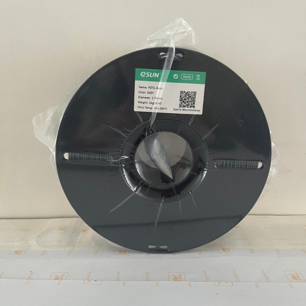 ESUN PETG Basic 3D Printing Filament 1.75 mm 1 กก. – สีเทา / ดํา