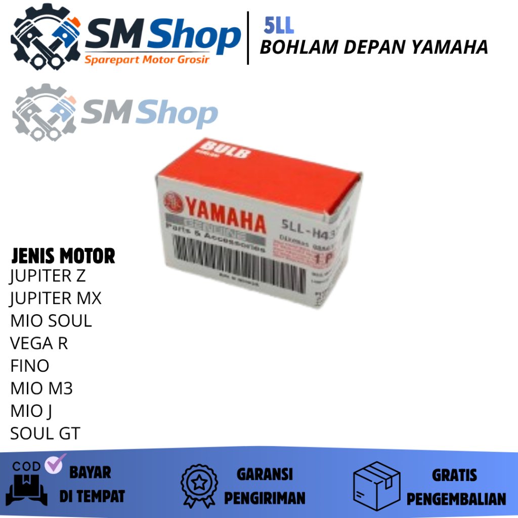 JUPZ JUPMX MIO VEGA ZR 12V 25W/25W 5LL-H4314-00 YAMAHA YGP HEADLIGHT BULB