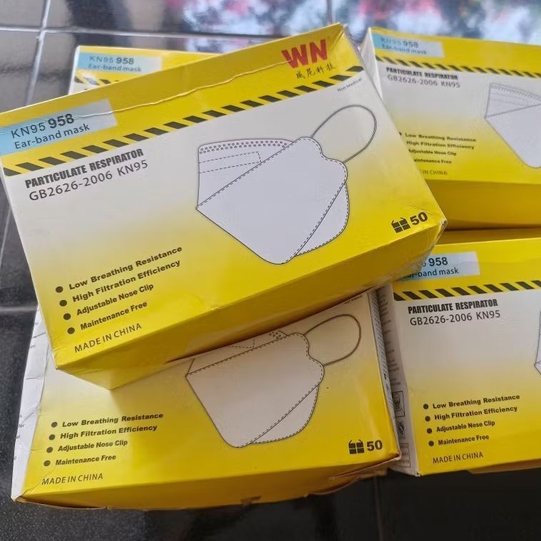 KN95 White Ear-band Mask KN95 958 WN Mask - มาส์กป้องกันมลภาวะแบบหนา