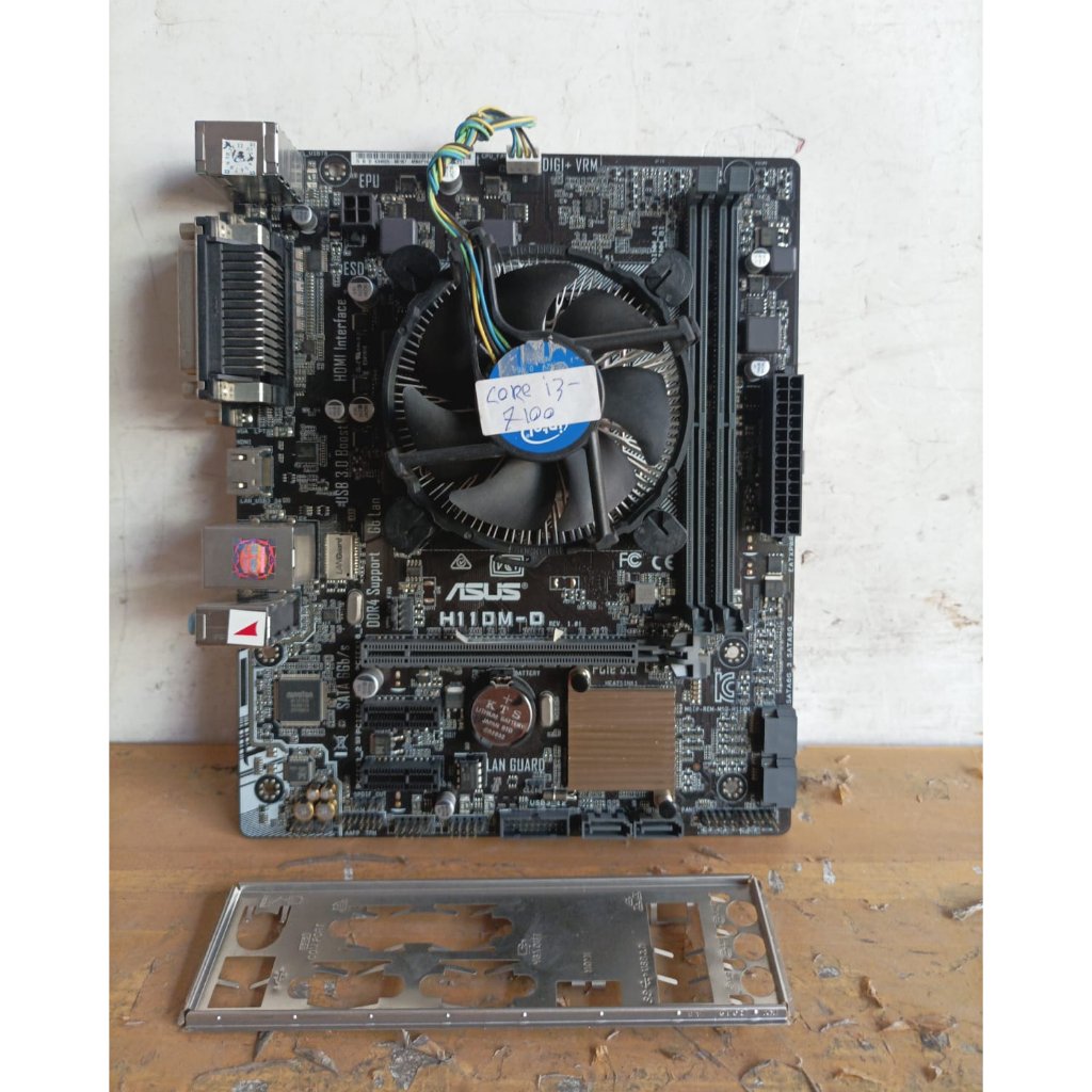 เมนบอร์ด asus h110m-d intel core i3-7100 ddr4 lga 1151 พร้อมใช้งาน