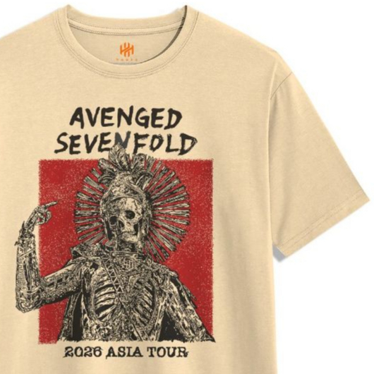 KATUN Hooka Kaos Avenged Sevenfold - A7X Tour Asia 2026 Tshirt Distro Premium Combed Cotton 24s