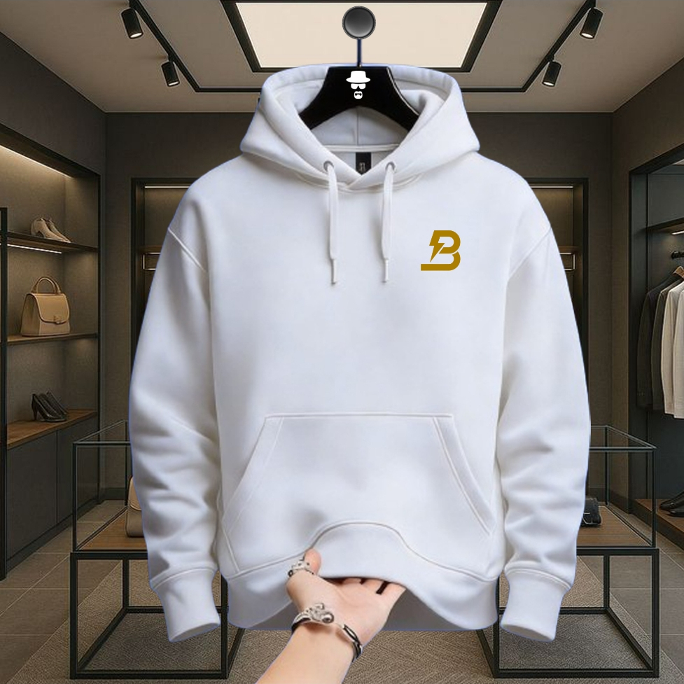 ใหม่ Cool Logo Hoodie B Flash Gold Distro Unisex วัสดุนุ่มและ Cool
