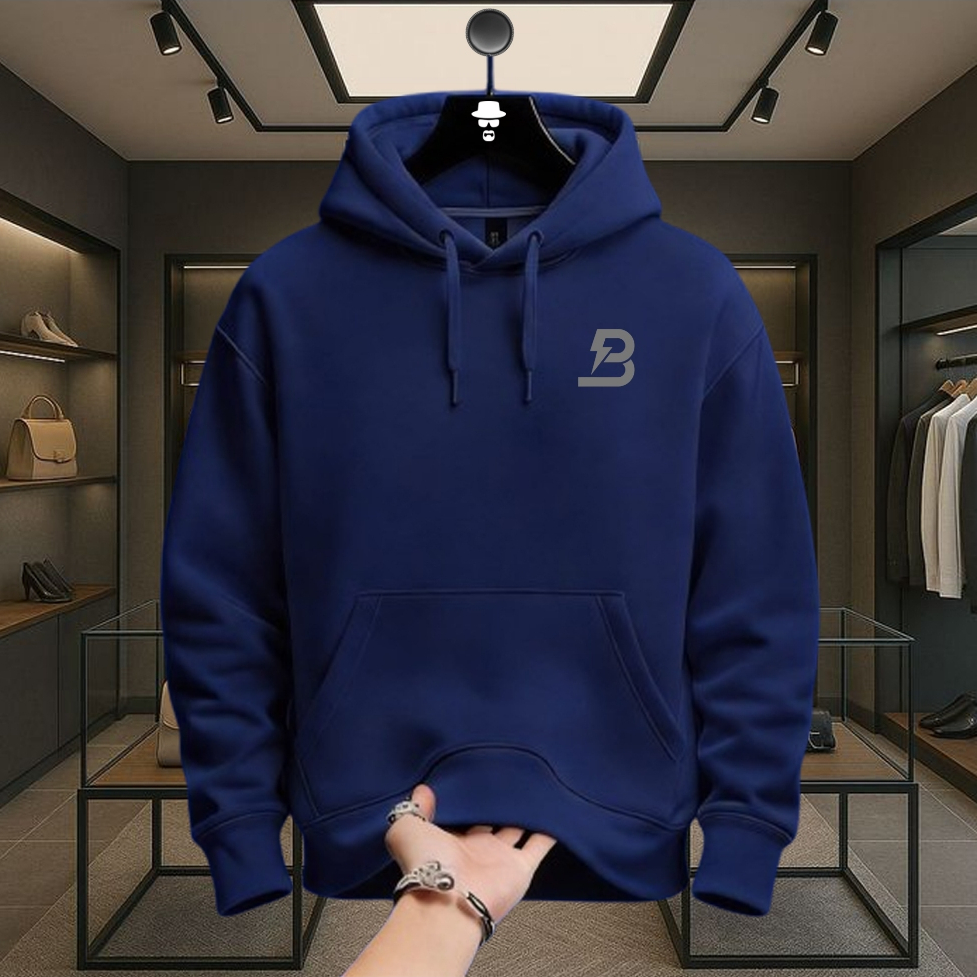 ใหม่ Cool Logo Hoodie B Flash Silver Distro Unisex วัสดุนุ่มและ Cool
