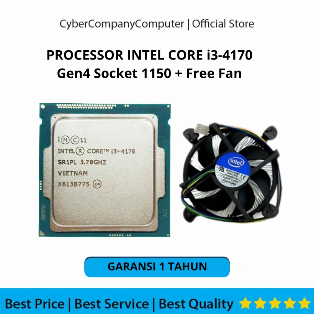 Intel Core i3-4160/ i3-4170 Gen4 ซ็อกเก็ต LGA 1150 ddr3 3.60GHz/3.70GHz + พัดลมฟรี - โปรเซสเซอร์ i3-