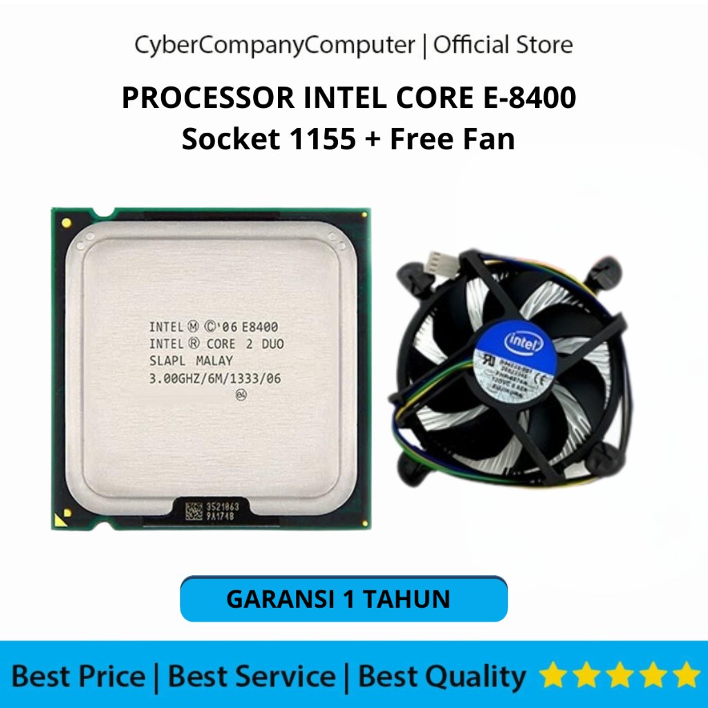 INTEL CORE 2 DUO E8400 PROCESSOR SOCKET 775 3.0 Ghz + ฟรีพัดลม - INTEL CORE 2 DUO E8400 LGA 775 PROC