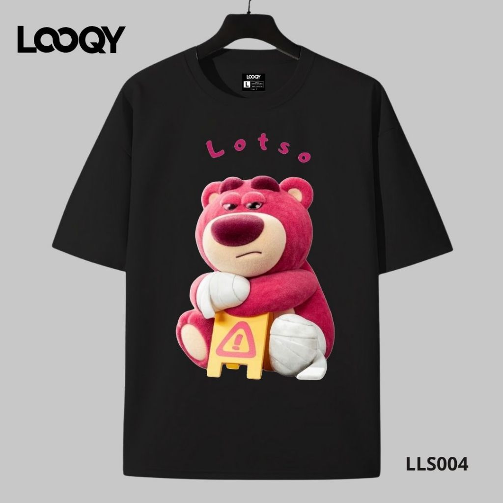 LOOQY - LLS004 - LO*SO CUTE ADULT T-SHIRT PINK DOLL LLS - เสื้อยืด - DTF SCREEN PRINTING - ผ้าฝ้ายรว
