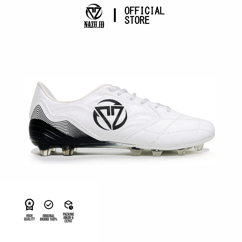 NAZU.ID - Original White Logo Black Nazu Catalyst Venturer V2 รองเท้าฟุตบอล
