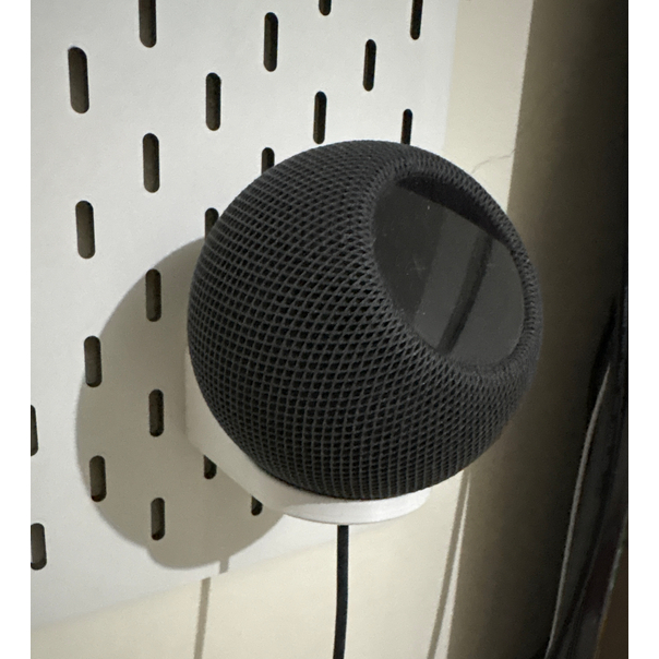 3D พิมพ์ขาตั้ง Apple Homepod Mini v2 Pegboard Perforated Board S161