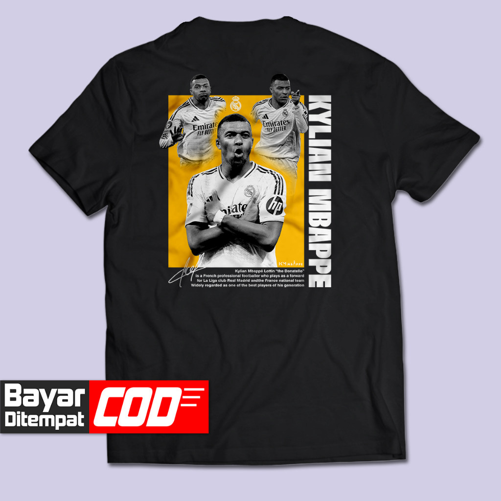 KYLIAN MBAPPE REAL MADRID เสื้อยืดความงามที่เรียบง่าย
