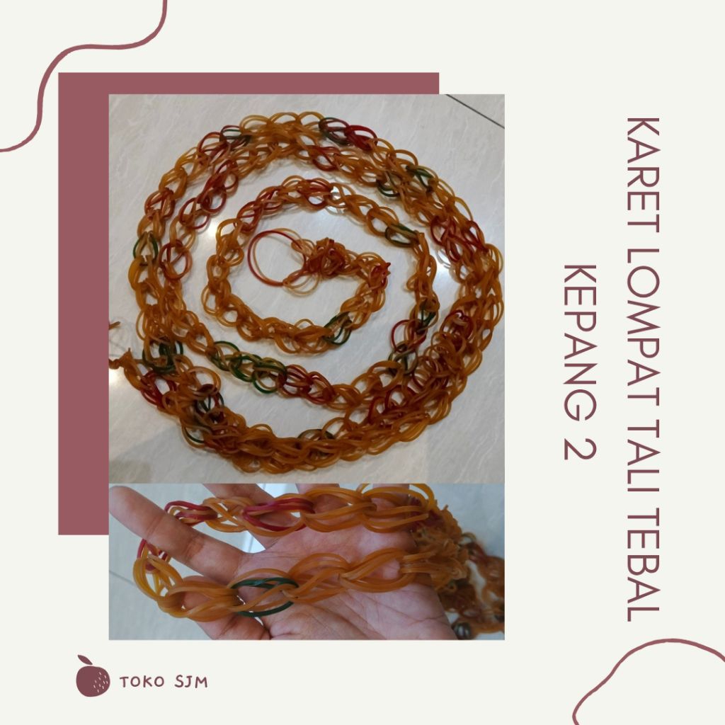 THICK RUBBER JUMP ROPE 2 BRAIDS / OLD SCHOOL RUBBER JUMP ROPE / 90S TOY / 80S CHILDRENS TOY / SKIPPI