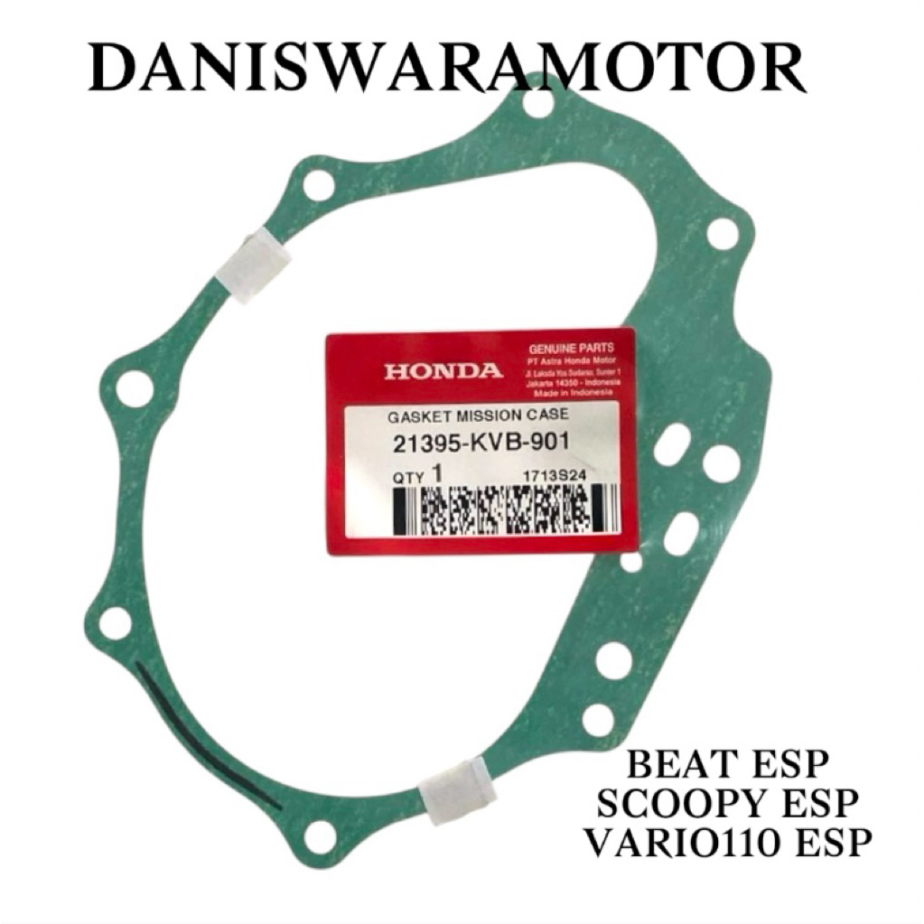 PERPACK GEAR BOX GASKET MISSION CASE BEAT VARIO SCOOPY 21395-KVB-901 HONDA AHM