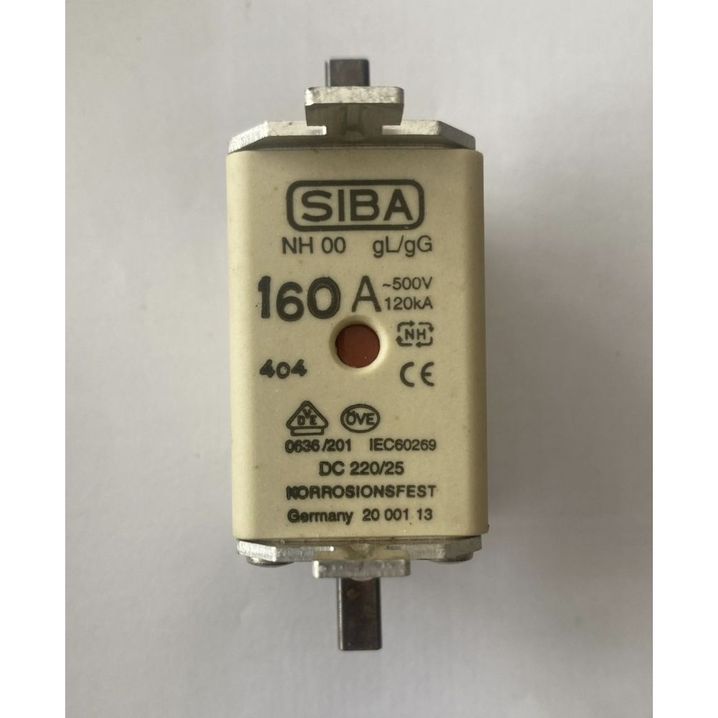 NH Fuse 00 160A / NT Fuse 00 / Fuse Link Siba NH Type 00 160A 160 Ampere