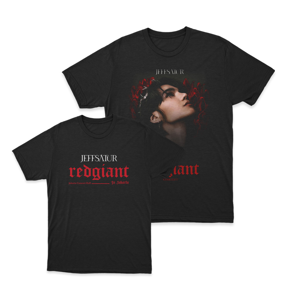 เสื้อยืดคอนเสิร์ตยักษ์สีแดง Jeff satur