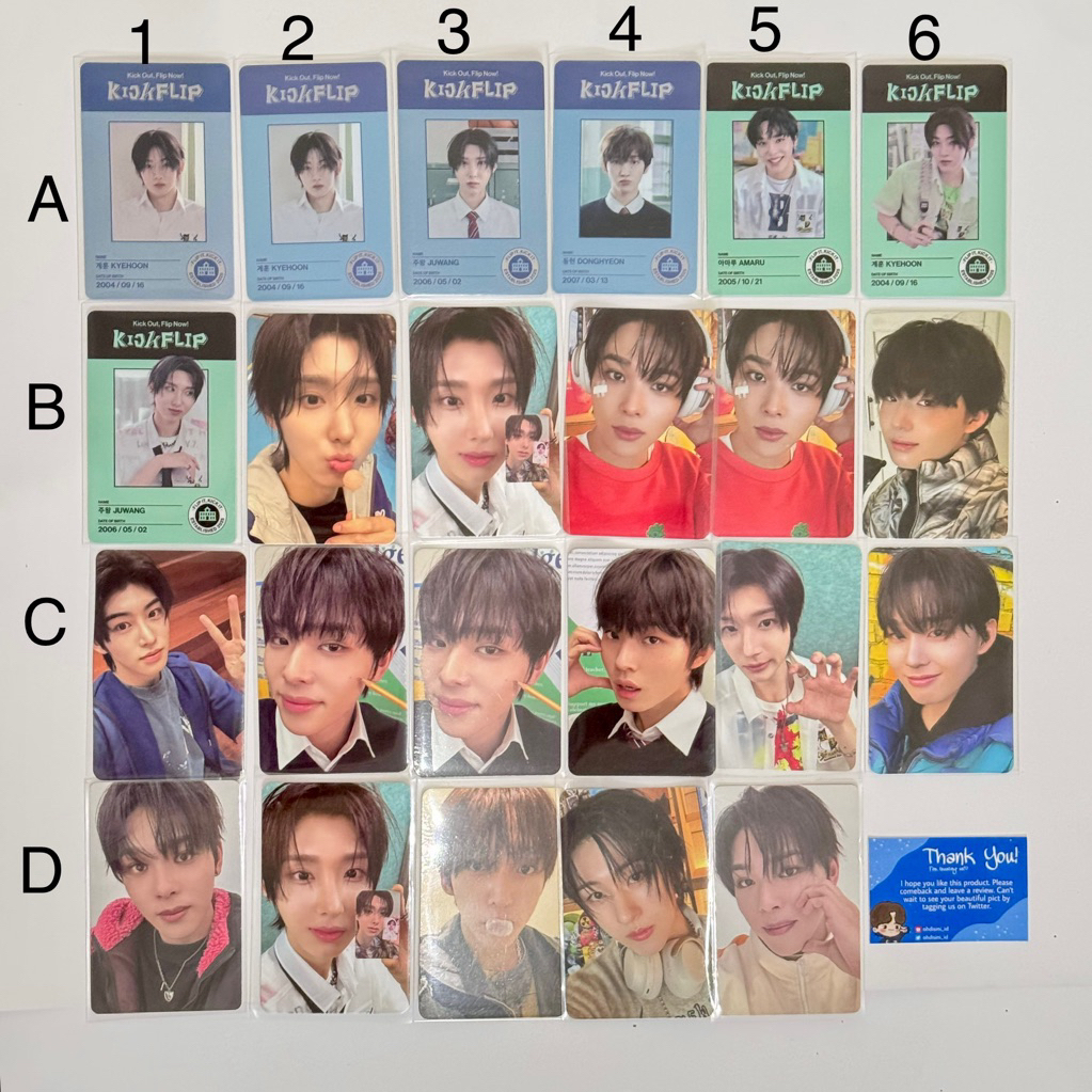 OFFICIAL KICKFLIP PHOTOCARD FLIP IT KICK OUT FLIP NOW KF KFP