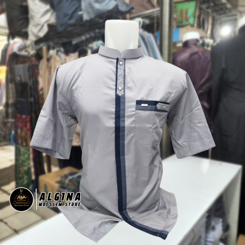 ปุ่มแขนสั้นสี Koko Al Waf Thailand | Al Wafa ชุดเดรสมุสลิมแขนสั้นระดับพรีเมียม