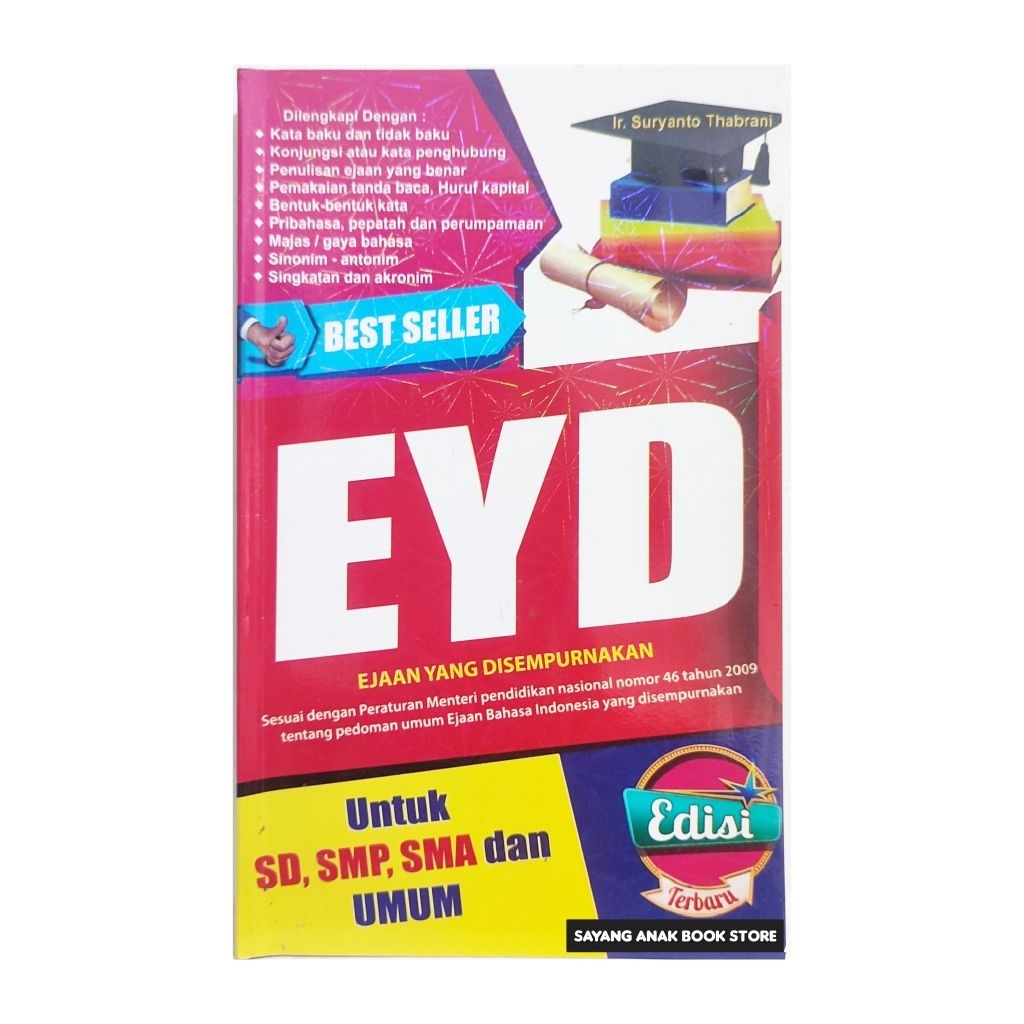 ดาวอินโด | หนังสือ พจนานุกรม Eyd ขนาดใหญ่ ฉบับล่าสุด พจนานุกรม Eyd (Perfect Spelling) กระดาษ Cd