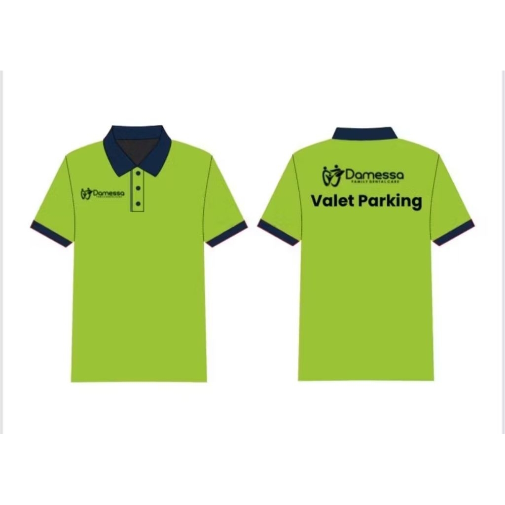 VALET PARKING COLLAR POLO SHIRT // CUSTOME VALET PARKING IMAGE COLLAR POLO SHIRT