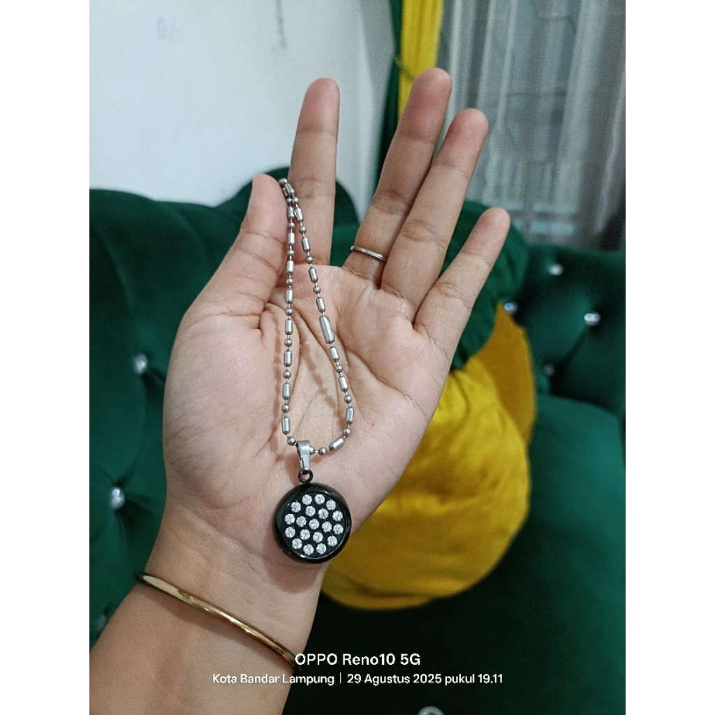 สร้อยคอ Lsw Black PL ดั้งเดิม เรียบ ไม่มีกล่องในตัว