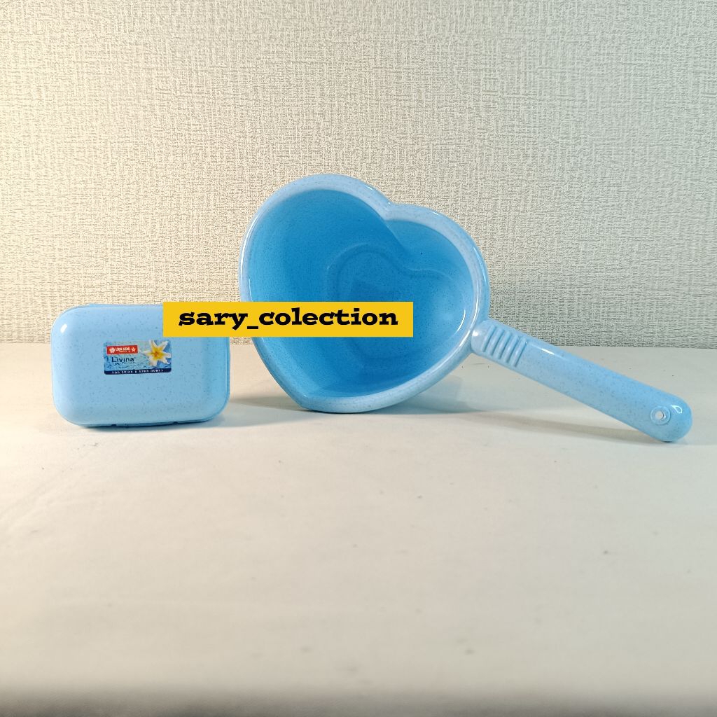 [คอมโบประหยัด] Love LION STAR Pastel Bath Dipper + กล่องสบู่ MB-15